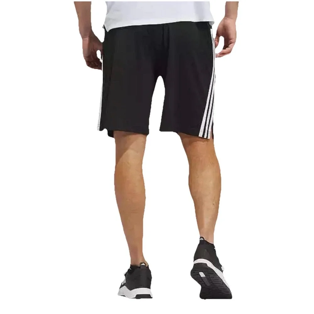 adidas Men's Active Stripe Short - Workout Running Shorts Black Stripe Size S NW